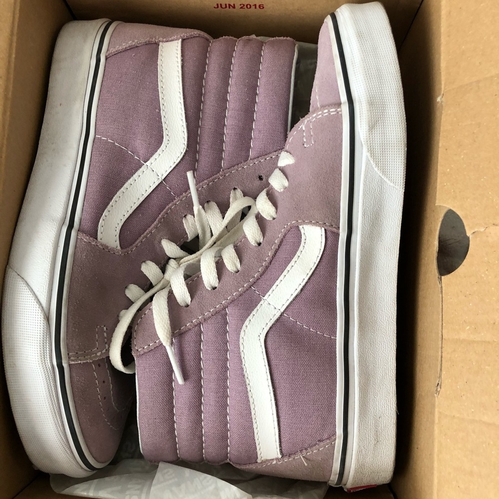 Lavender high-top vans